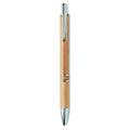 Bolígrafo ecológico de bambú con pulsador y tinta azul