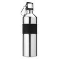 Botella de agua personalizada de acero inox. con agarre (750 ml) Plata