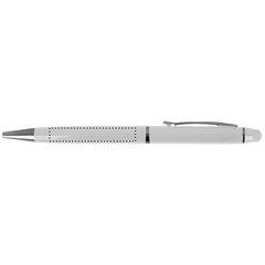 Bolígrafo de aluminio blanco o negro con puntero y estuche | Lateral Derecho