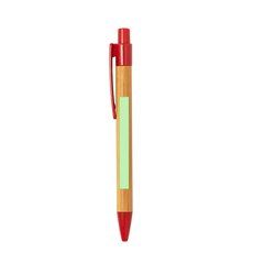 Bolígrafo ecológico de bambú con accesorios a color | Area 1