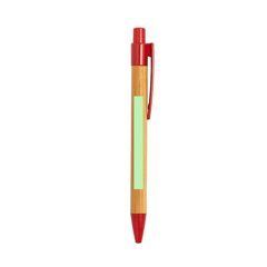 Bolígrafo ecológico de bambú con accesorios a color | Area 2