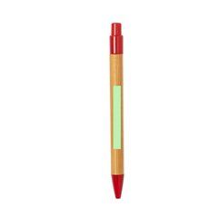 Bolígrafo ecológico de bambú con accesorios a color | Area 3
