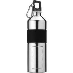 Botella de agua en acero inox. con empuñadura y mosquetón (750ml) | Frontal Inferior
