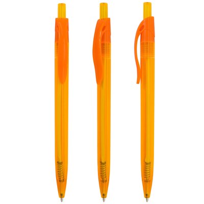 Bolígrafo Transparente Colores Variados Naranja