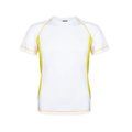 Camiseta técnica adulto bicolor transpirable Amarillo Fluor L
