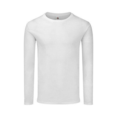 Camiseta Blanca Manga Larga Algodón Blanco L