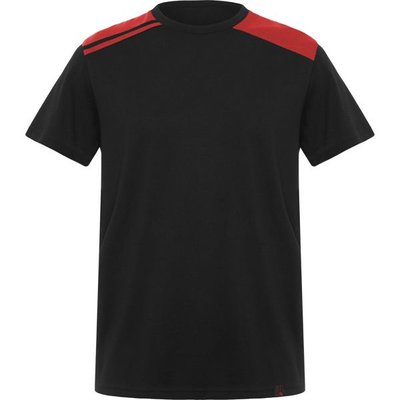 Camiseta de Colores Combinados Negro/Rojo L