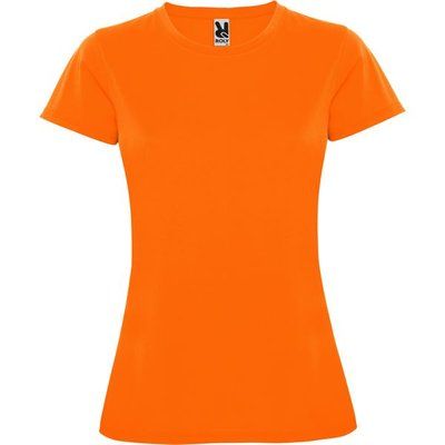 Camiseta Entallada Mujer NARANJA FLUOR XL