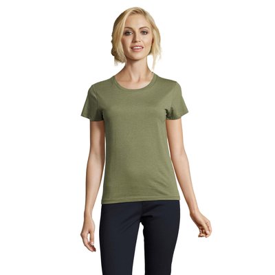 Camiseta Fit Mujer 150g Verde XL