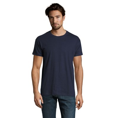 Camiseta Hombre Tubular 100% Algodón Azul Marino M