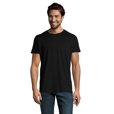 Camiseta Hombre Tubular 100% Algodón Negro Profundo XL