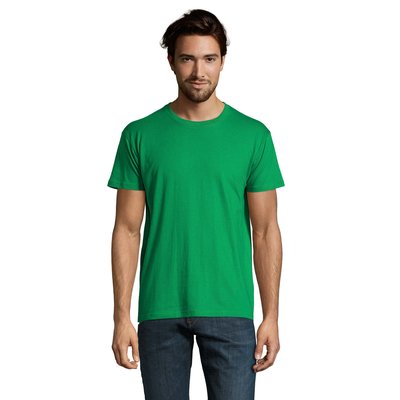 Camiseta Hombre Tubular 100% Algodón Verde L