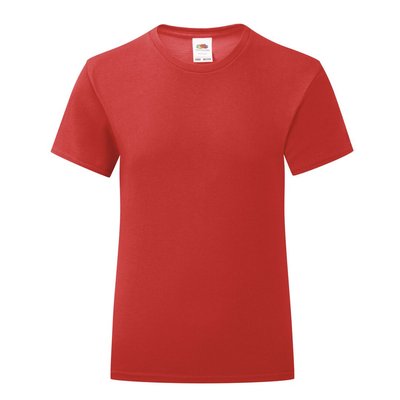 Camiseta Niña 100% Algodón Rojo 5-6