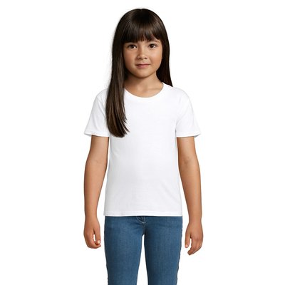 Camiseta Niños Ajustada 150g Algodón Blanco 3XL