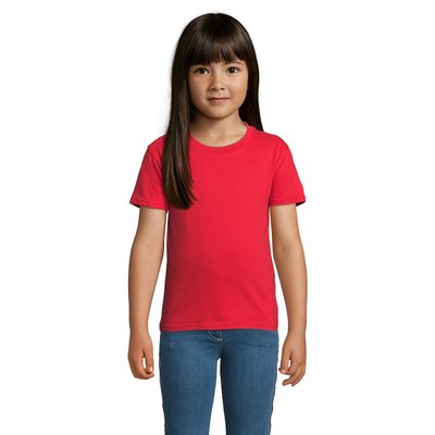 Camiseta Niños Ajustada 150g Algodón Rojo XXL