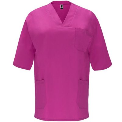 Camiseta de Servicios con Bolsillos y Escote V Violeta XL