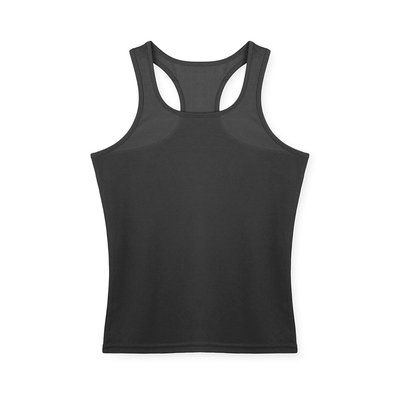 Camiseta técnica mujer de tirantes anchos y espalda estilo nadadora Negro M