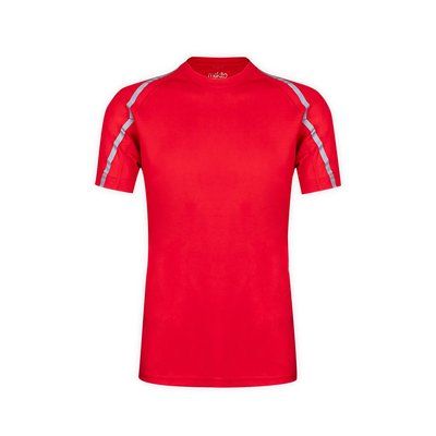 Camiseta Transpirable con Tiras Reflectantes Rojo XL