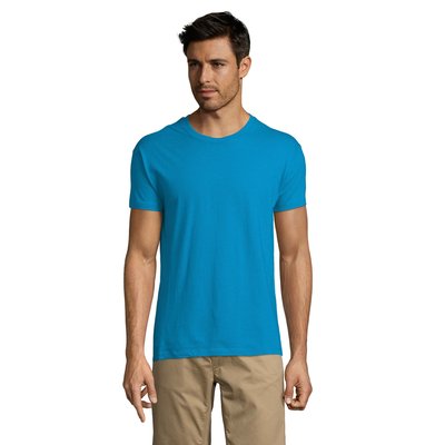 Camiseta Unisex Algodón 43 Colores Solo Personalizada Azul 3XL