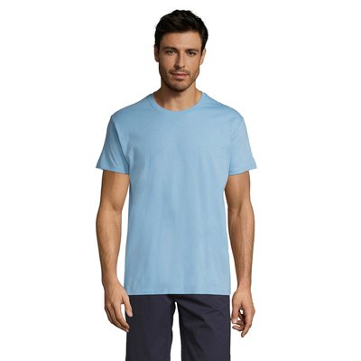 Camiseta Unisex Algodón 43 Colores Solo Personalizada Azul Cielo XXL