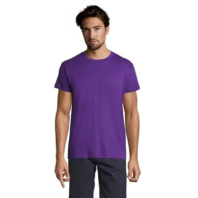 Camiseta Unisex Algodón 43 Colores Solo Personalizada Morado Oscuro XS