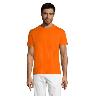 Camiseta Unisex Algodón 43 Colores Solo Personalizada Naranja L