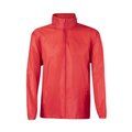 Impermeable de poliéster con capucha y bolsillos laterales Rojo M/L