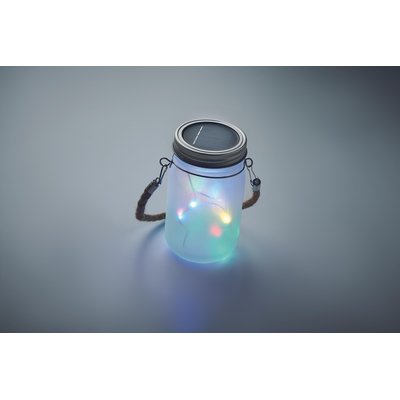 Lámpara Solar Tarro con LEDs de colores