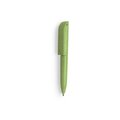 Mini bolígrafo ecológico en colorida caña de trigo con ancho clip Verde