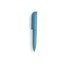 Mini bolígrafo ecológico en colorida caña de trigo con ancho clip Azul
