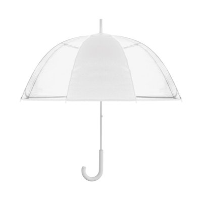 Paraguas Transparente con Panel para Personalizar Blanco
