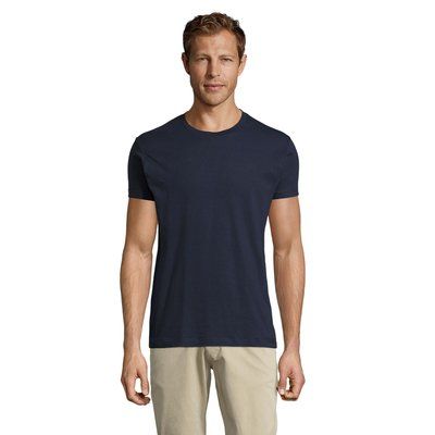 Camiseta Entallada Hombre Algodón Azul Marino XS