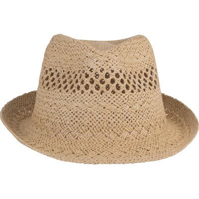 Sombrero estilo Panamá sin cinta Beige 57 cm
