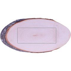 Tabla de cortar ovalada de madera con corteza | Fontal