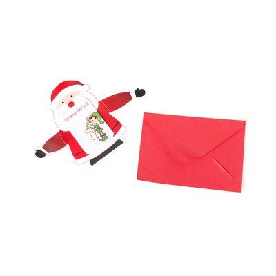 Tarjeta Navideña con Carta para Papá Noel