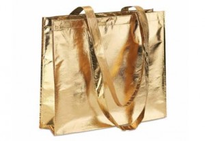 bolsa dorada metalizada
