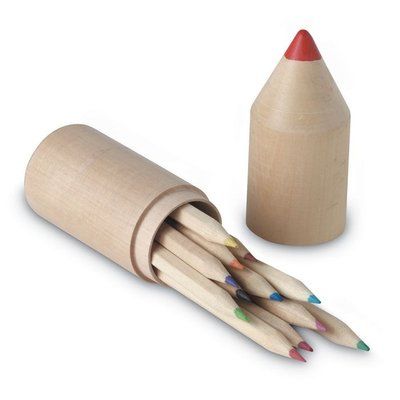 Set lápices de colores en caja lapicero