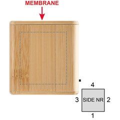 2 Altavoces Bambú 5.0 LED 3W | SPEAKER 1 SIDE 2 | 40 x 45