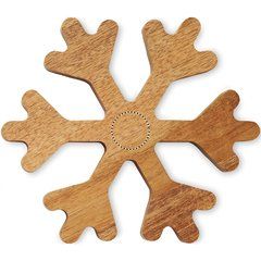 2 Salvamanteles Acacia Copos de Nieve | POTHOLDER 1 CENTER | 25 x 25