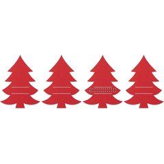 4 Porta Cubiertos Fieltro Árbol Navidad | STRAP 3 | 95 x 10