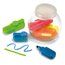 5 marcadores en bote transparente con tapa Multicolor