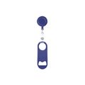 Abridor de acero con clip retráctil Azul