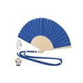 Abanico de bambú y resistente poliéster con cordón ajustable
