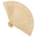 Abanico de 30 Varillas en Madera Calada