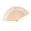 Abanico elegante de madera natural y poliéster