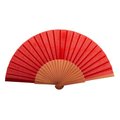 Abanico de madera oscura elegante Rojo