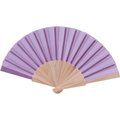 Abanico de Madera y Poliéster 23 cm LILA