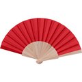 Abanico de Madera y Poliéster 23 cm Rojo