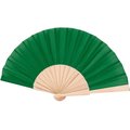 Abanico de Madera y Poliéster 23 cm Verde