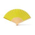 Abanico con varillas de bambú Amarillo Talla Única Adulto